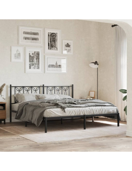 Testiera in Metallo Nero 180 cm