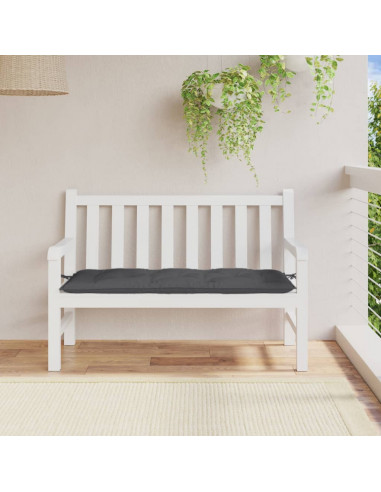 Cuscino Panca Giardino Antracite Mélange 120x50x7 cm Tessuto