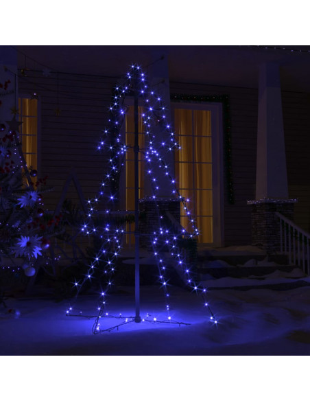 Albero di Natale a Cono 160 LED per Interni Esterni 78x120 cm