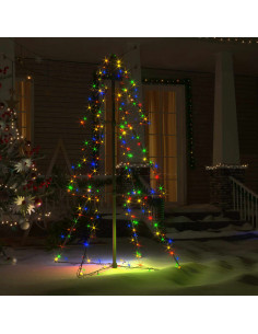 Albero di Natale a Cono 160 LED per Interni Esterni 78x120 cm 2