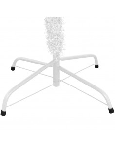 Albero di Natale Artificiale Preiluminato Palline 240 cm Bianco 2