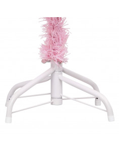 Albero di Natale Preilluminato con Palline Rosa 210 cm PVC 2