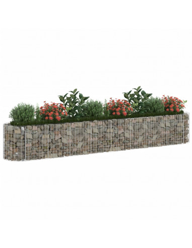 Gabbione con Letto Rialzato in Acciaio Zincato 330x50x50 cm