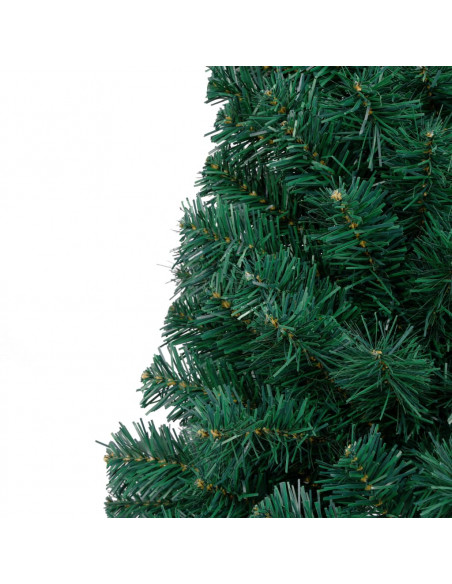 Albero di Natale Preilluminato con Supporto Verde 120 cm PVC
