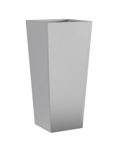 Fioriere da Giardino 2 pz 35x35x75 cm in Acciaio Zincato