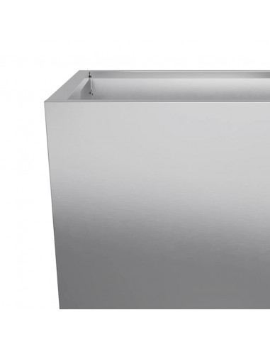 Fioriere da Giardino 2 pz 35x35x75 cm in Acciaio Zincato