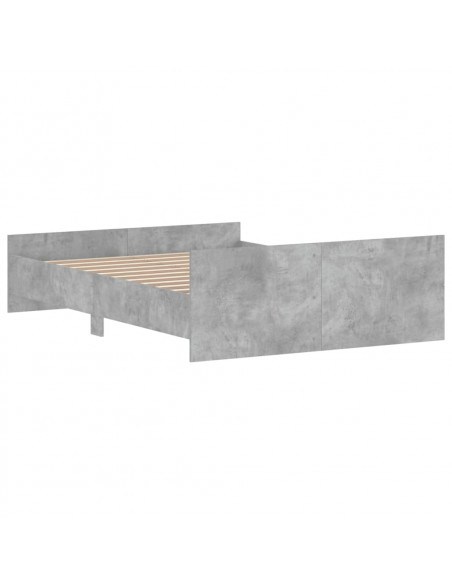 Giroletto con Testiera e Pediera Grigio Cemento 140x190 cm