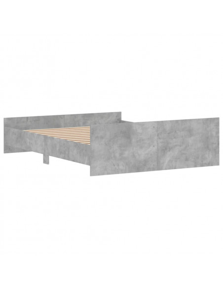 Giroletto con Testiera e Pediera Grigio Cemento 150x200 cm