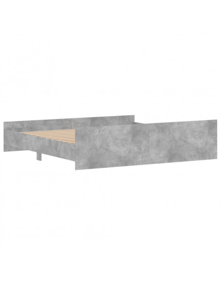 Giroletto con Testiera e Pediera Grigio Cemento 180x200 cm