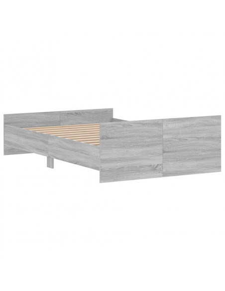 Giroletto con Testiera e Pediera Grigio Sonoma 120x190 cm