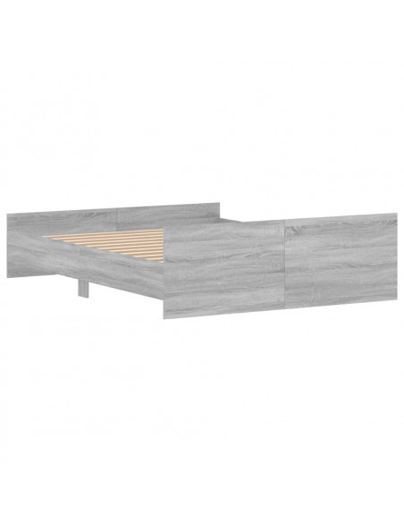 Giroletto con Testiera e Pediera Grigio Sonoma 160x200 cm
