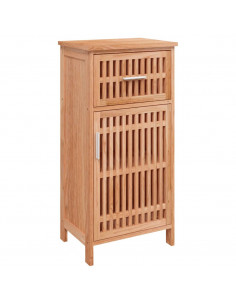 Armadietto da Bagno 42x29x82 cm in Legno Massello di Noce 2