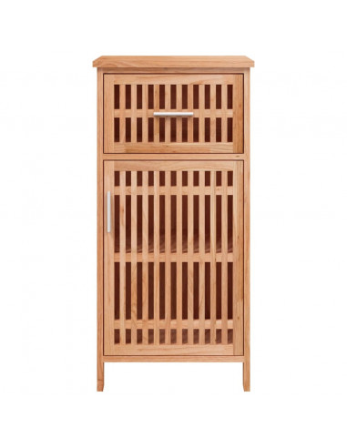 Armadietto da Bagno 42x29x82 cm in Legno Massello di Noce