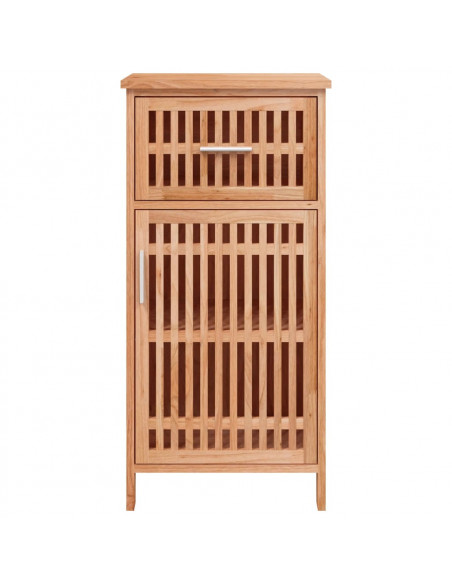 Armadietto da Bagno 42x29x82 cm in Legno Massello di Noce