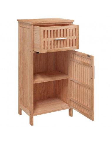 Armadietto da Bagno 42x29x82 cm in Legno Massello di Noce
