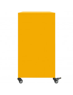 Credenza Giallo Senape 100,5x39x72 cm Acciaio Laminato a Freddo 2