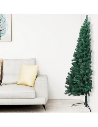 Albero di Natale Preilluminato con Supporto Verde 120 cm PVC