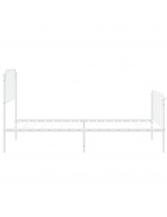 Giroletto con Testiera e Pediera Metallo Bianco 107x203 cm