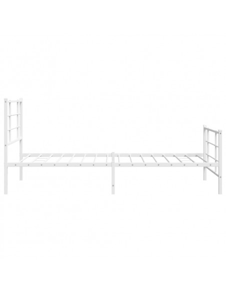 Giroletto con Testiera e Pediera Metallo Bianco 107x203 cm