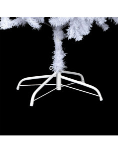 Albero di Natale Preilluminato Palline Bianco 210 cm 910 Rami 2