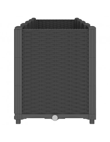 Fioriera da Giardino Nera 160x40x53 cm in PP