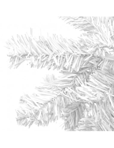 Albero di Natale Artificiale Preiluminato Palline 240 cm Bianco