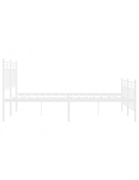 Giroletto con Testiera e Pediera Metallo Bianco 120x200 cm