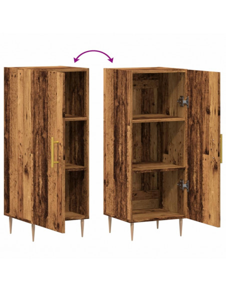 Credenza Legno Antico 34,5x34x90 cm in Truciolato