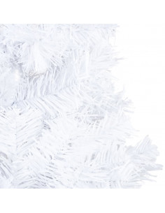 Albero di Natale Preilluminato con Palline Bianco 120 cm PVC 2