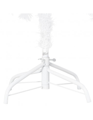 Albero di Natale Preilluminato con Palline Bianco 180 cm PVC