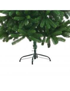 Albero di Natale Preilluminato con Palline Verde 150 cm 2