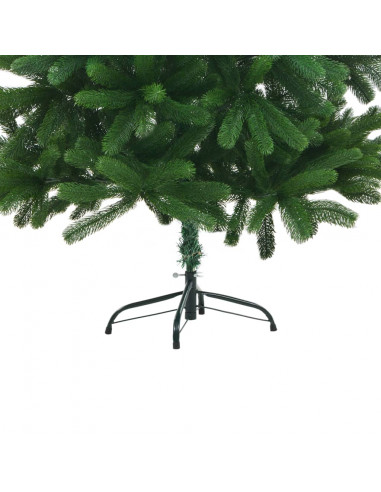 Albero di Natale Preilluminato con Palline Verde 180 cm
