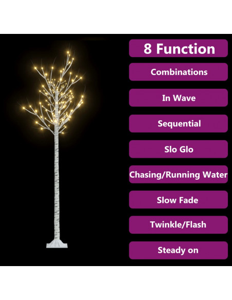 Albero Natale 180 LED 1,8 m Salice Bianco Caldo Interno Esterno