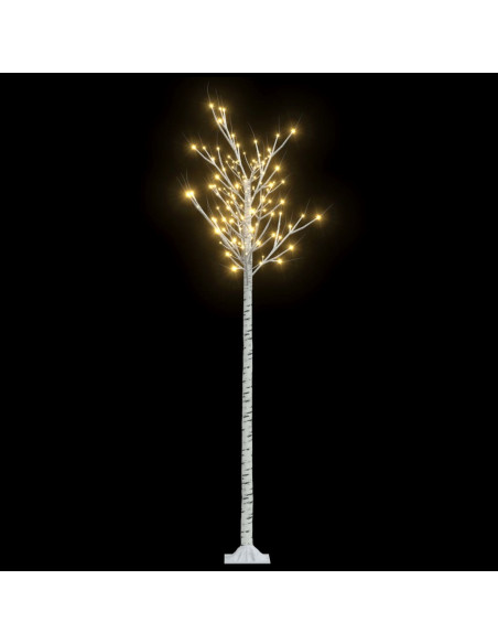 Albero Natale 200 LED 2,2 m Salice Bianco Caldo Interno Esterno