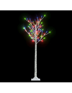 Albero Natale 140 LED 1,5 m Salice Colorato Interno Esterno 2