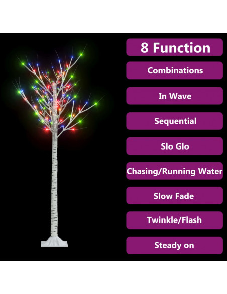 Albero Natale 140 LED 1,5 m Salice Colorato Interno Esterno