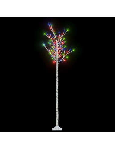 Albero Natale 200 LED 2,2 m Salice Colorato Interno Esterno