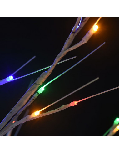 Albero Natale 200 LED 2,2 m Salice Colorato Interno Esterno