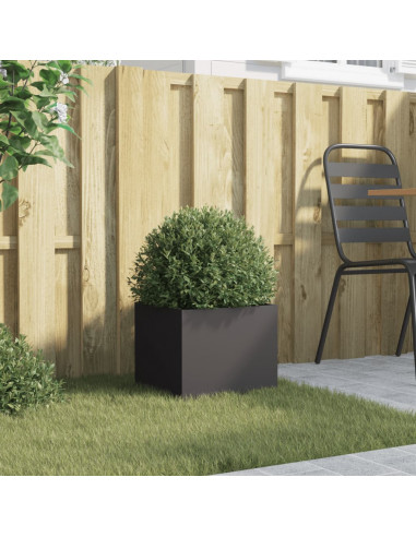 Fioriera Nera 32x30x29 cm in Acciaio