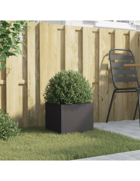 Fioriera Nera 32x30x29 cm in Acciaio Laminato a Freddo