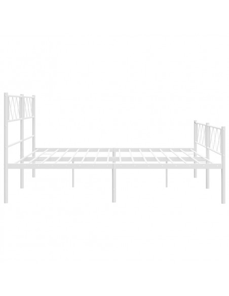 Giroletto con Testiera e Pediera Metallo Bianco 183x213 cm