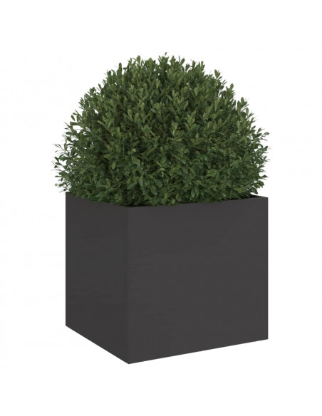 Fioriera Nera 32x30x29 cm in Acciaio Laminato a Freddo