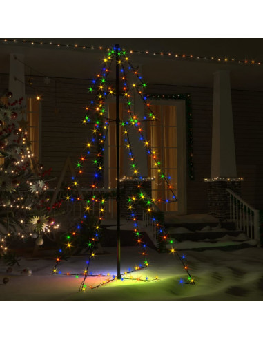Albero di Natale a Cono 200 LED per Interni Esterni 98x150 cm