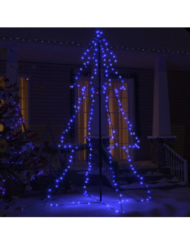 Albero di Natale a Cono 240 LED per Interni Esterni 118x180 cm