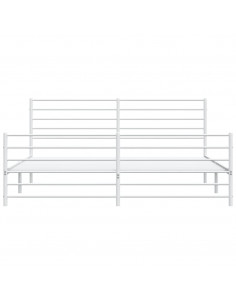 Giroletto con Testiera e Pediera Metallo Bianco 183x213 cm