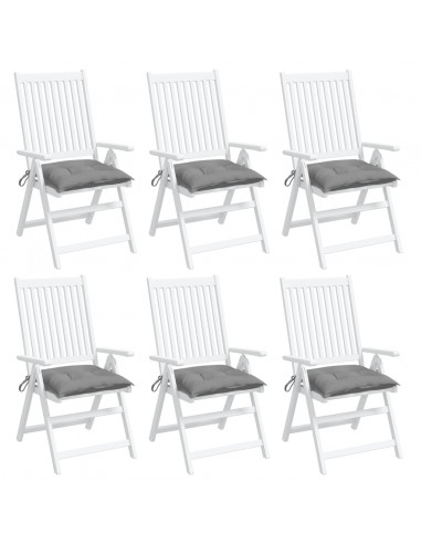 Cuscini per Sedia 6 pz Grigi 50x50x7 cm Tessuto Oxford