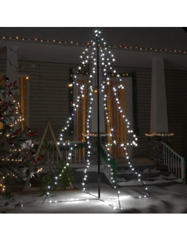 Albero di Natale a Cono 240 LED per Interni Esterni 118x180 cm