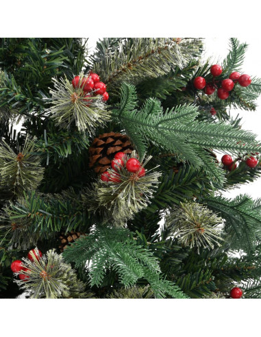 Albero di Natale con Pigne Verde 150 cm in PVC e PE