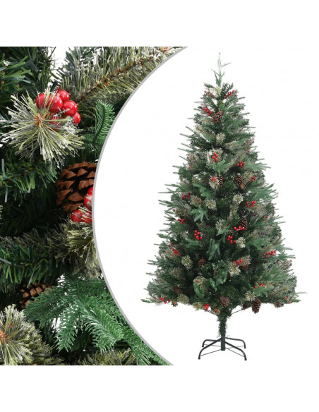 Albero di Natale con Pigne Verde 195 cm PVC e PE