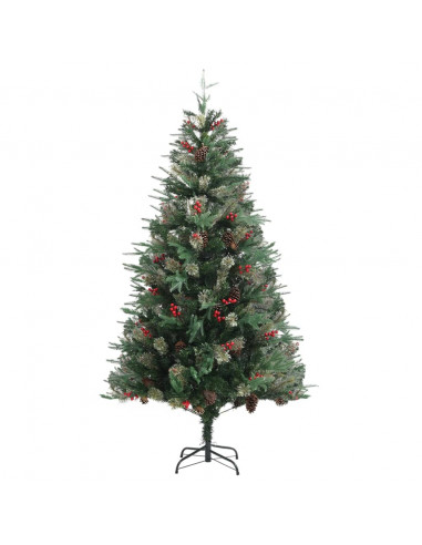 Albero di Natale con Pigne Verde 195 cm PVC e PE